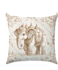Beautiful White Elephant Cushion Cover  45cm x 45cm