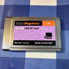 3Com LAN Card PCMCIA Type II 3CCFE574BT Ethernet RJ-45 100Mbps