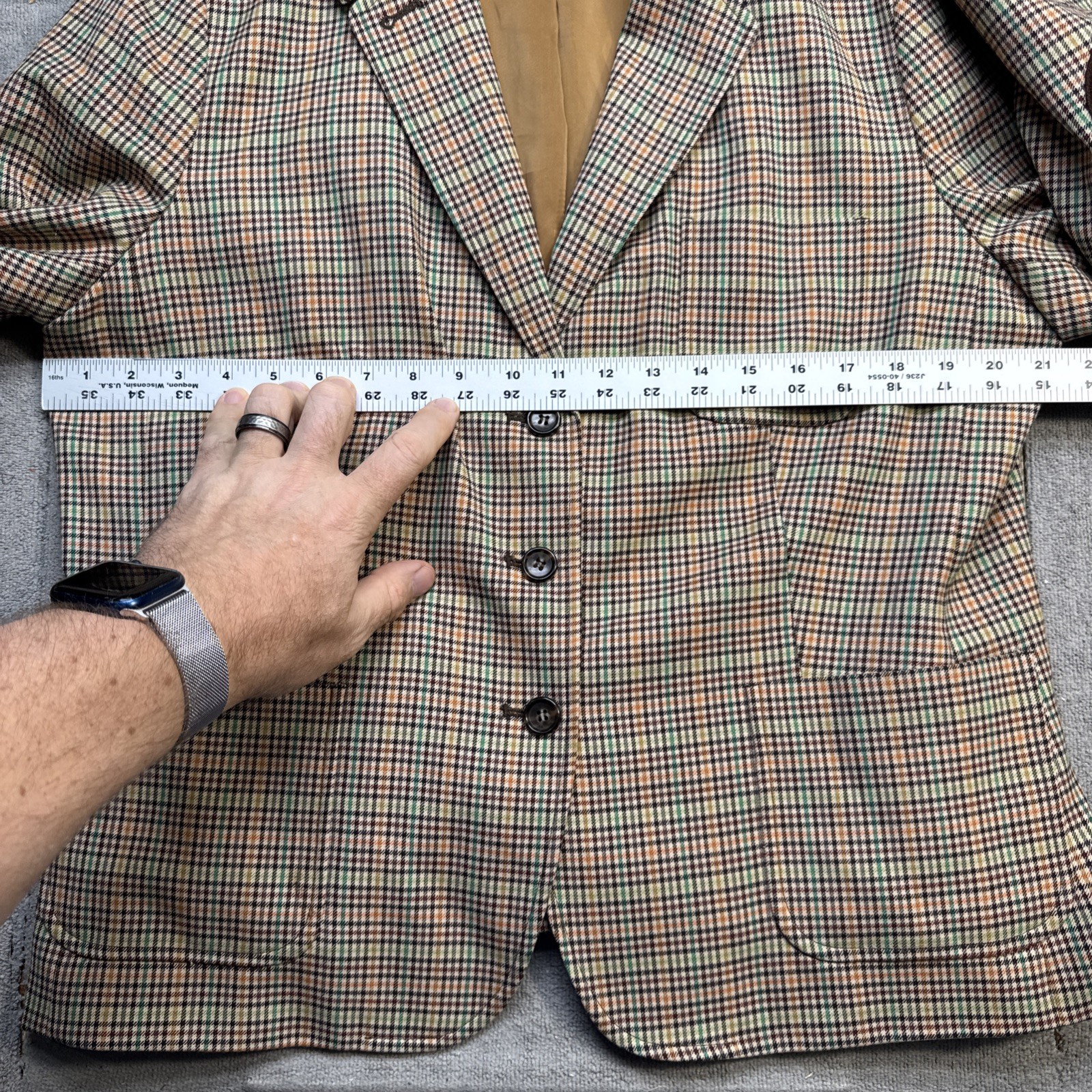 Wool Herringbone Blazer Elbow Patch Equestrian Co… - image 4