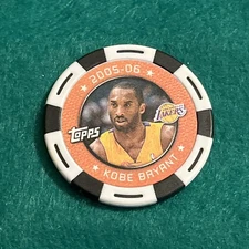 2005-06 Topps “Poker Chips” KOBE BRYANT Black & White Variant Chip - EX - Lakers