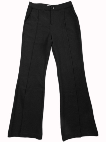 PRINCESS POLLY high rise stretch split flared leg BLACK pants 12 (10x 31) EUC!