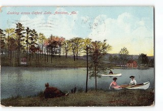 Anniston Alabama AL Postcard 1910 Looking Across Oxford Lake