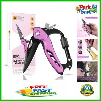 6-in-1 Pink Multitool with Locking Mechanism - Great for Camping & Hiking