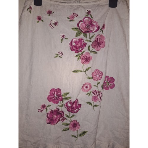 Vintage CLIO Women's Size 10 Tiered Ruffle Floral Cottagecore Bloomcore Skirt - Picture 3 of 5
