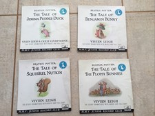 4 x BEATRIX POTTER/VIVIEN LEIGH HMV JUNIOR RECORD CLUB 1960 LTD. ED. NUMBERED