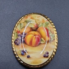 Aynsley Orchard Gold Fine Bone China Brooch.