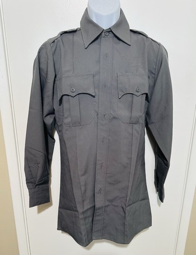 First Class 100% Polyester Long Sleeve Grey Uniform Shirt
