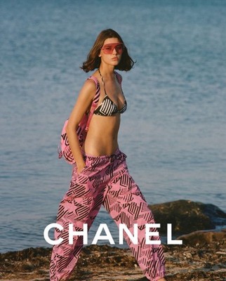 Authentic Chanel Pink Logo Pants stars Size 36 New With Tags | eBay