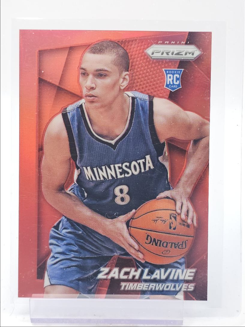 ZACH LAVINE 2014-15 PANINI PRIZM ROOKIE RED TIMBERWOLVES #262 RC /49 Q6084