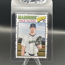 COLE WILCOX 2026 Topps Heritage RC Deckle Edge SP Variation #155 Mariners
