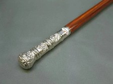 Solid Brass Lion Head Walking Stick Cane Wooden Vintage Designer Handle Gift