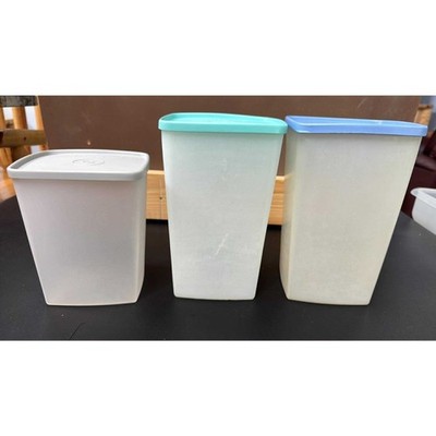 Lot of 3 Tupperware Square Round Medium and Extra Large Container 