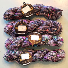 Lot of 4 / Noro TANABATA Cotton Wool Silk Blend Boucle Yarn - 7 Lot A