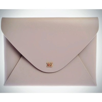 GORGEOUS NEW MAX MARA LEATHER ENVELOPE CLUTCH / LAPTOP PURSE