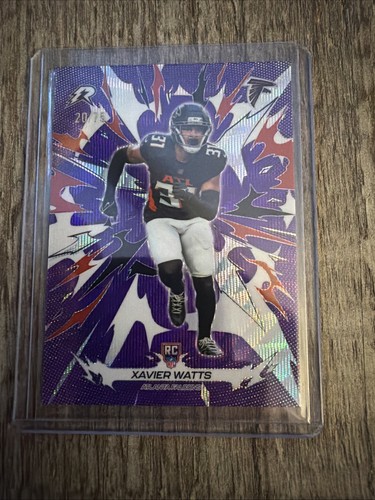 2025 Topps Resurgence #105 Xavier Watts Purple Surge RC /75 SSP Atlanta Falcon