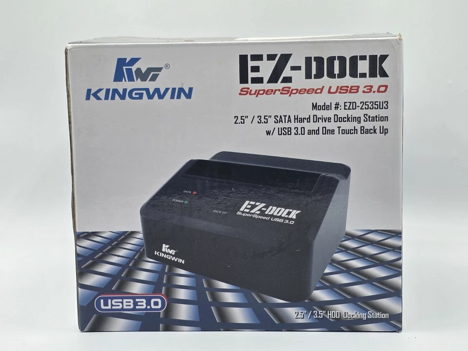 New Kingwin EZD-2535 EZ-Dock 2.5-Inch/3.5-Inch SATA Hard Drive Dock - Image 4 of 4