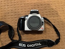 Canon EOS Digital Rebel XT 8MP DSLR Camera Body Only Silver  Black- Excellent