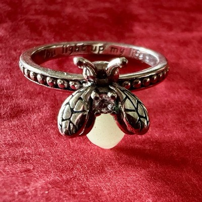 GLOW IN DARK  engraved  You Light Up My Life  Firefly Lightning Bug  Ring 7