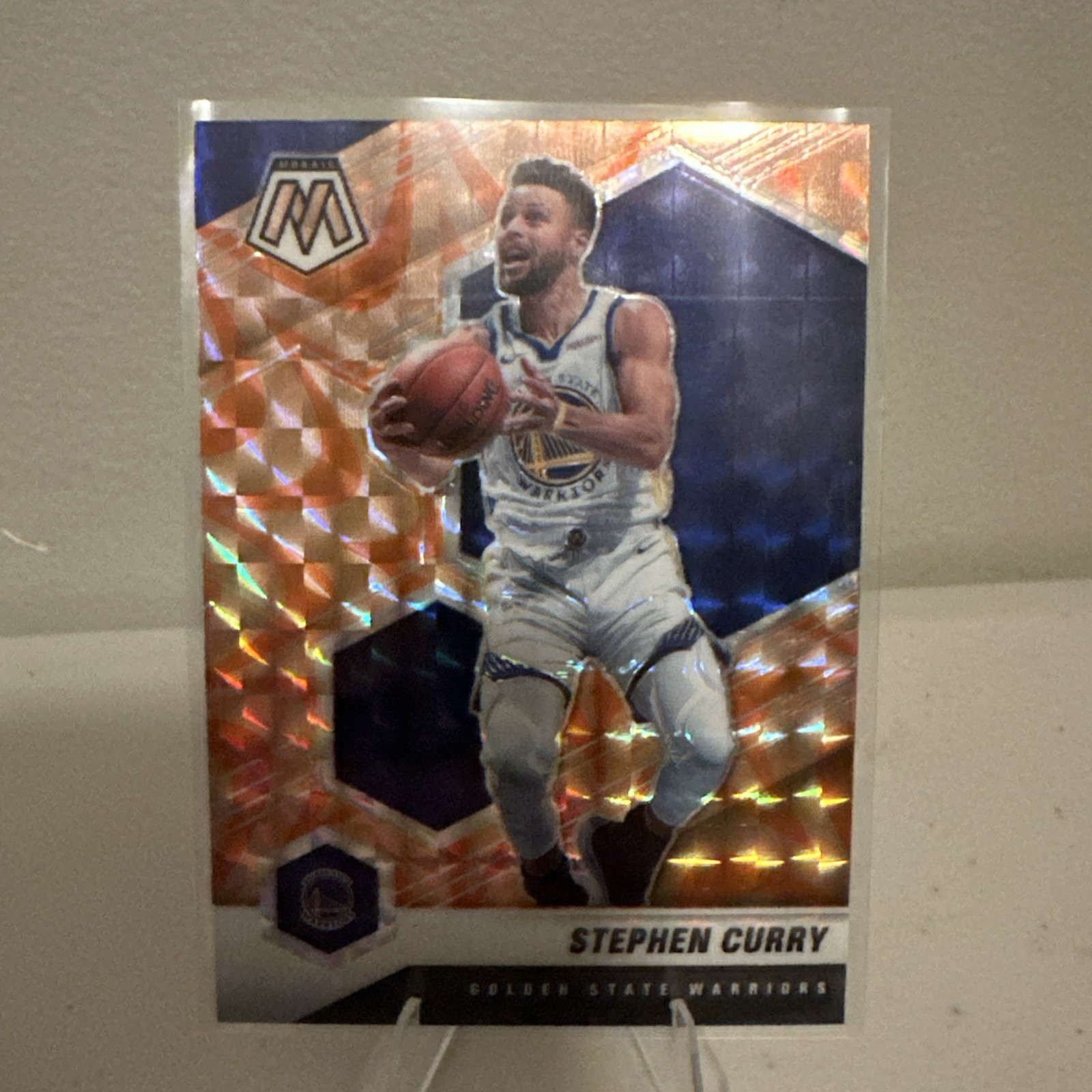 2020-21 Panini Mosaic - Stephen Curry #175 Reactive Orange Prizm