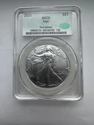 2024 $1 American Silver Eagle CAC MS70 First Delivery - Flawless 1oz Silver