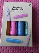 Lysmaling candle Paint - Pack 4 Brand New - Flying Tiger.
