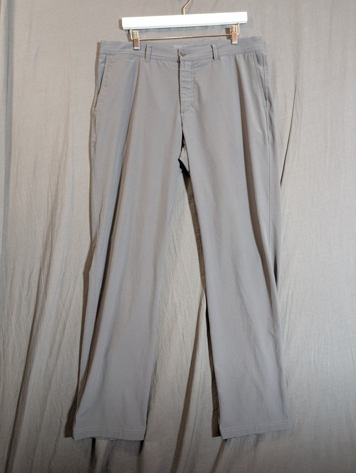 NIKE GOLF Grey Trousers size 36x34 Mens Zip Fly Sports Active Outdoors