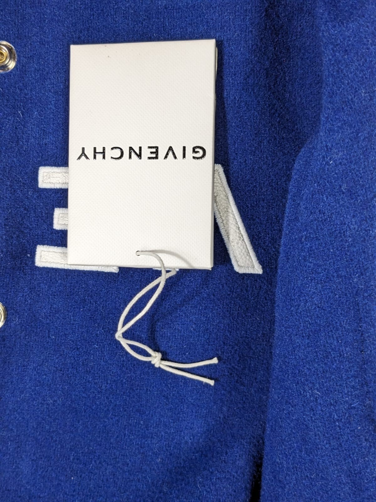 Authentic GIVENCHY Blue Wool Leather Variety Jack… - image 7