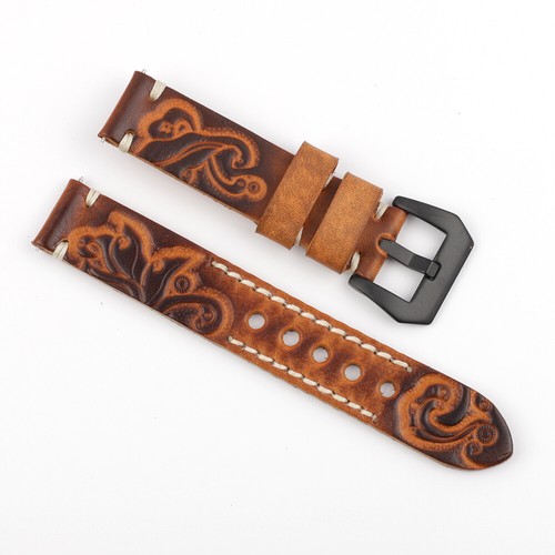 Vente directe d'usine 2019 de nouveaux bracelets de montre en cuir vintage teint