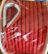 Seachoice Double Braided Nylon Anchor Line Boat 3/8" x 100 FT Red 42171