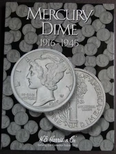 He Harris Mercury Dimes Dime Coin Folder 1916-1945 Album Book 2683