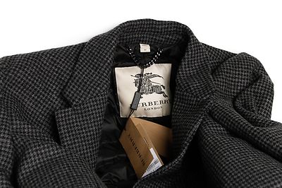 Burberry $2595 Down-filled Virgin Wool Cashmere Houndstooth