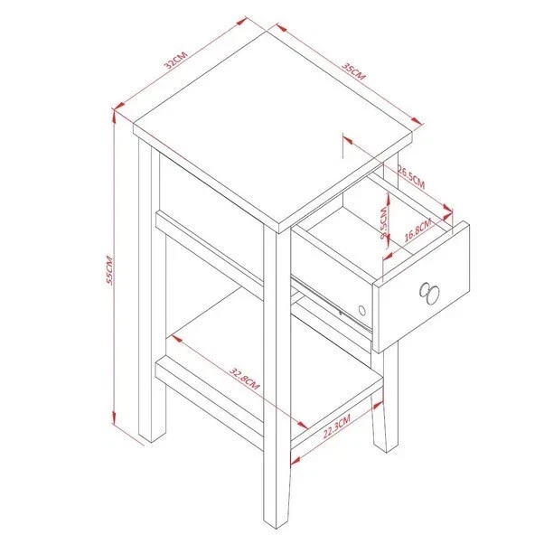 Lynton white bedside table deals