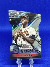 2023 Topps Stadium Club Hank Aaron Triumvirates Chrome T-30 Atlanta Braves