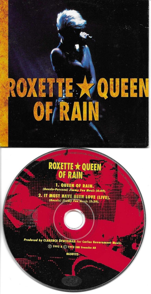 ROXETTE Queen of Rain w/ It must Have been LIVE CARDED SLEEVE