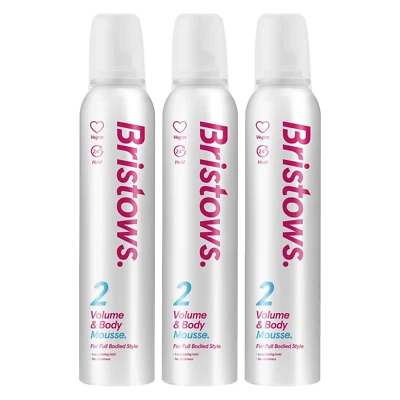 Bristows Mousse 2 Volume & Body Mousse 200ml - Pack of 3