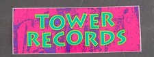 Tower Records Sticker green red and purple, mint condition never used