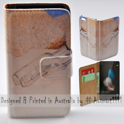 For Huawei Series - Message in a Bottle Print Wallet Mobile Phone Case Cover