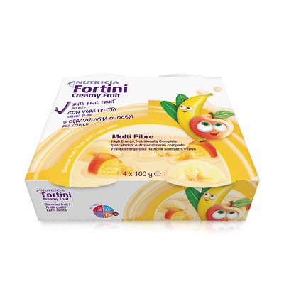 Fortini Creamy Fruit Multi Fibre Frutti Gialli Nutricia 4x100g