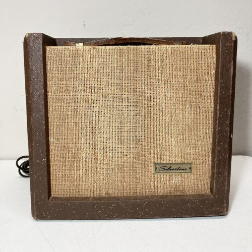 (RARE) please read. Vintage 1950's Silvertone Model 1451 3-Watt 6" Guitar Amp