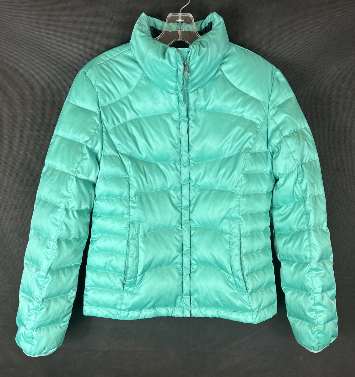 ZeroXposur Green Cropped Puffer Down Feathers Jacket Full