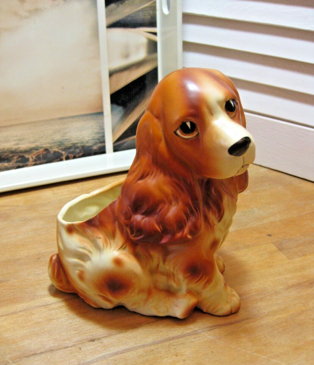 Vintage NAPCO NAPCOWARE JAPAN Cocker Spaniel Dog Planter Figurine