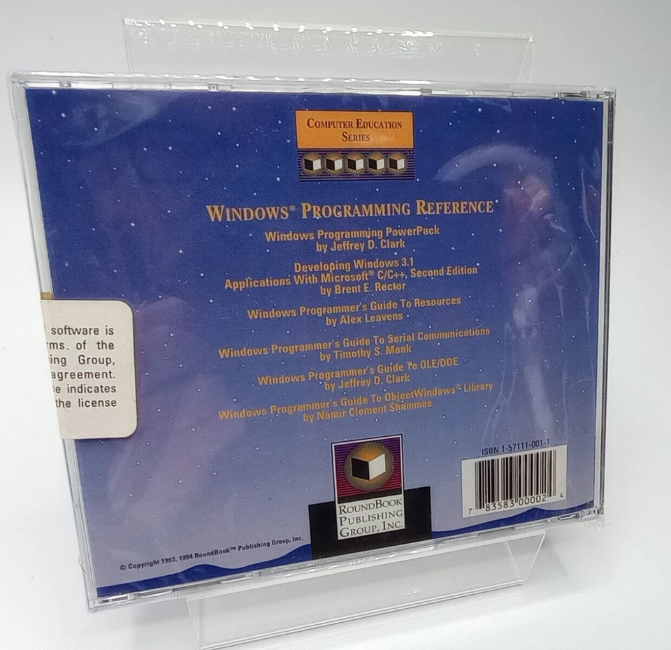 CD-ROM antigo de referência de programação do Windows (1993) para Windows 3.1 - NOVO/SELADO - Imagem 2 de 3