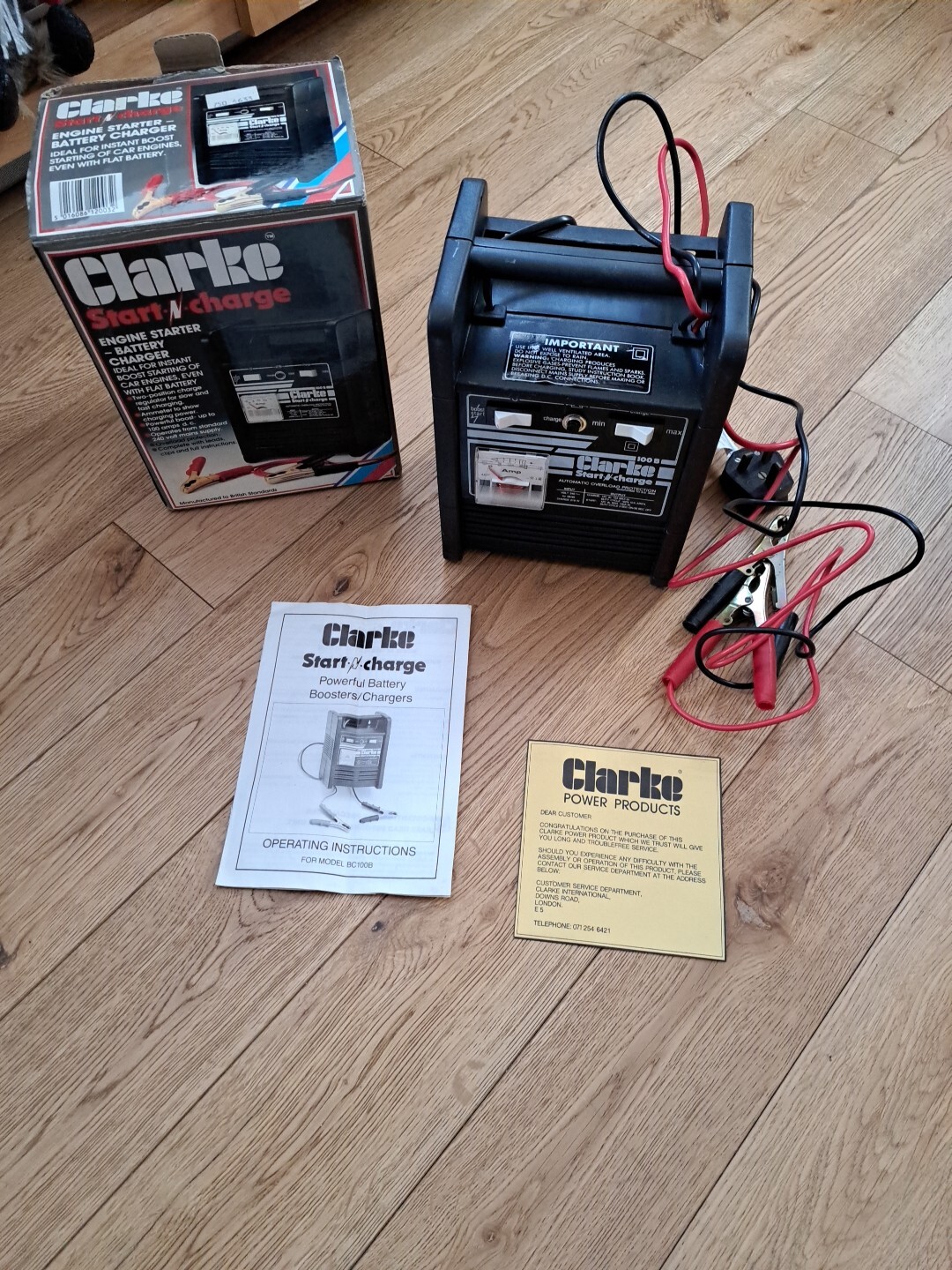 12V Clarke Start N Charge BC100B Car Van Battery Charger / Jump Starter