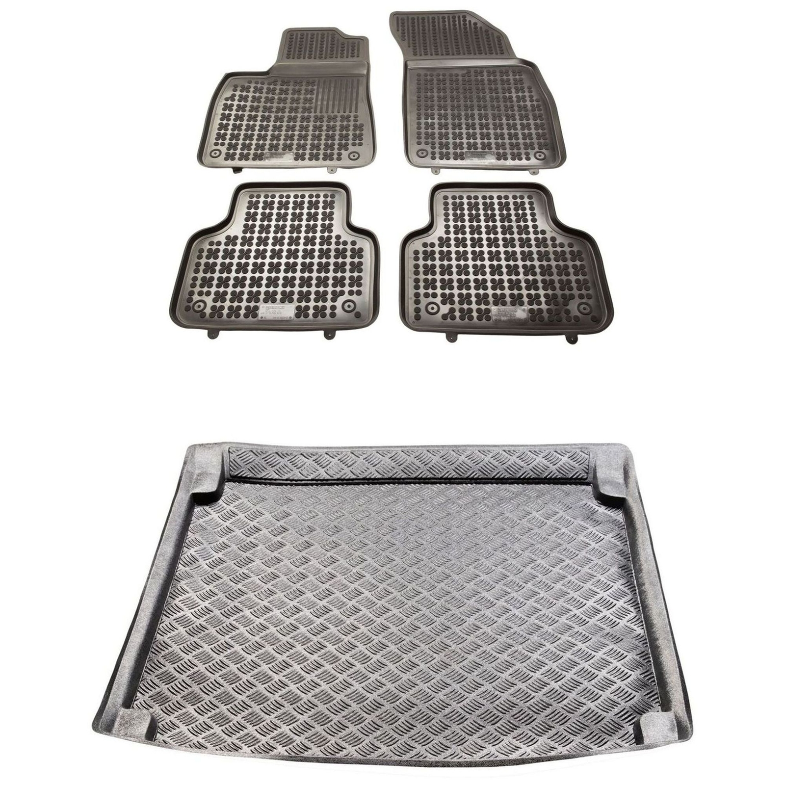 Tapis de coffre PE et tapis de sol noirs pour Audi Q8 Quattro