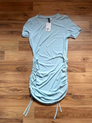 H&M jersey dress stretch dress bodycon tube dress light blue size XS NEW TOP!