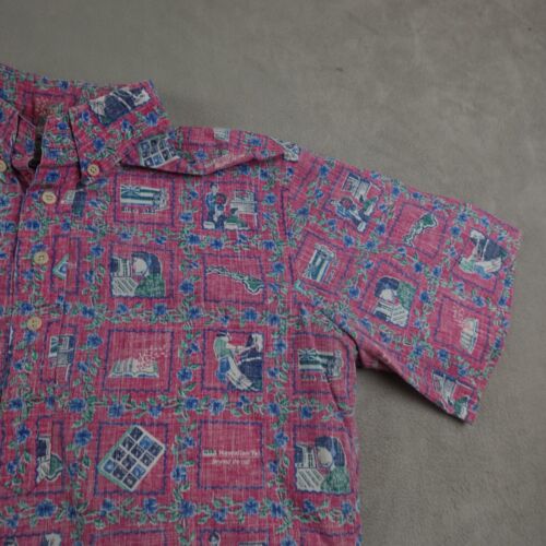 Vintage Reyn Spooner Hawaiian Shirt Mens M Red Tropical Traditional 1983 - Picture 3 of 18