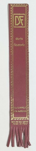 11420 95/tt SEGNALIBRO in pelle Vintage - Libreria Dario Flaccovio Palermo cm 23 - 第 1/4 張圖片