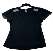 NY Collection Blouse Womens Size Large Petite...