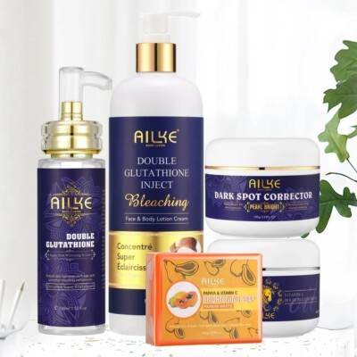 Alike Double Glutathione Whitening Skincare 5in1 gentle bleaching  dermatologist