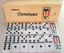 Dominoes Wood Case Ivory Classic Puerto Rico new Doble Seis Domino Double Six 6